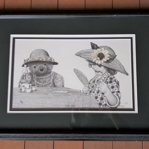 "Tea Time” Black & White Print by Bernie Brown